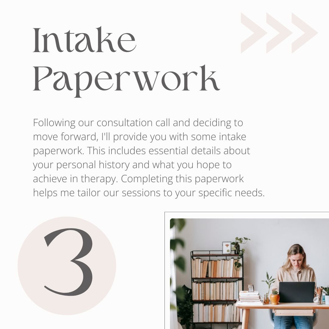 Integrative therapist Maria Legault explains the process of filling intake forms to begin psychotherapy.