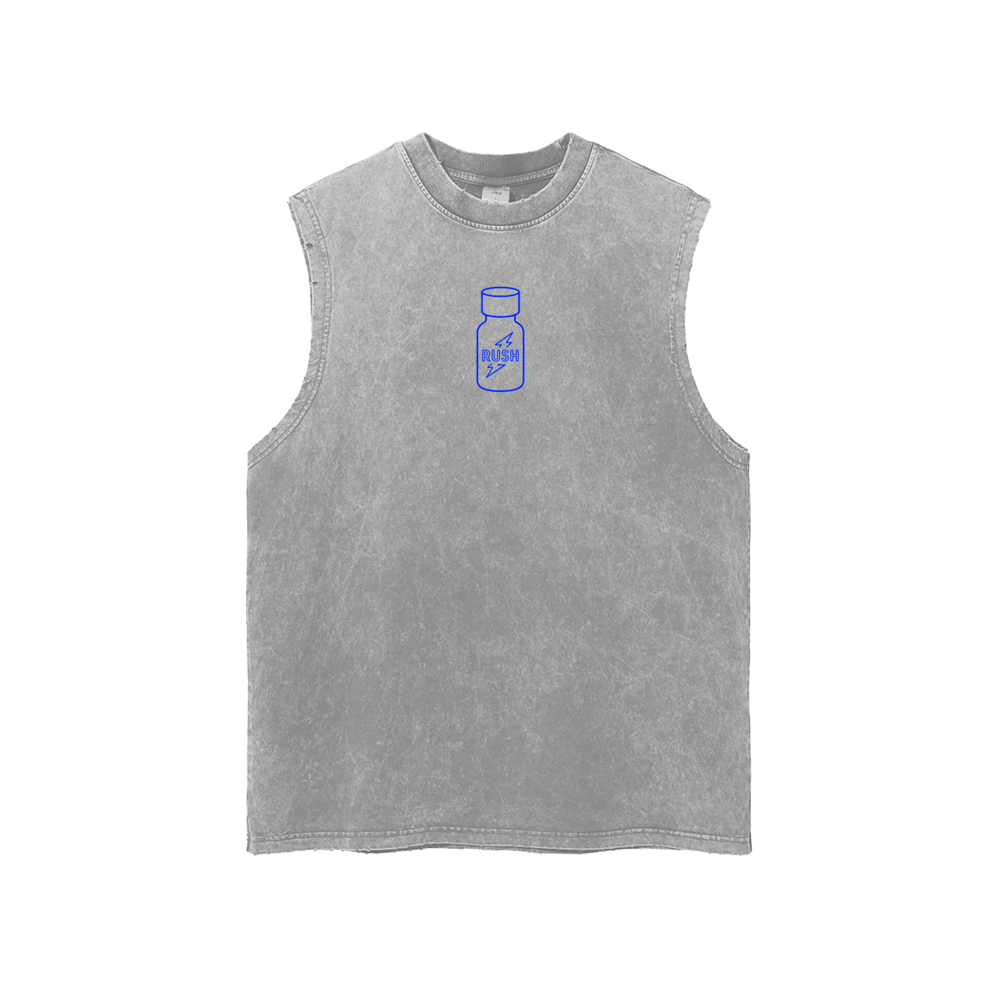 poppers - washed frayed hem tank top