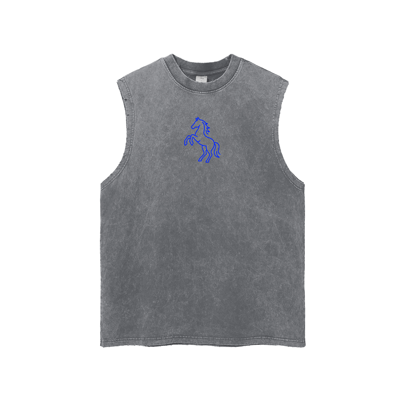 unicorn - washed frayed hem tank