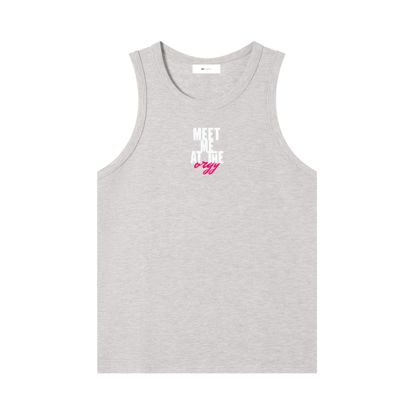 meet me at the orgy - heavyweight fitted ribbed tank