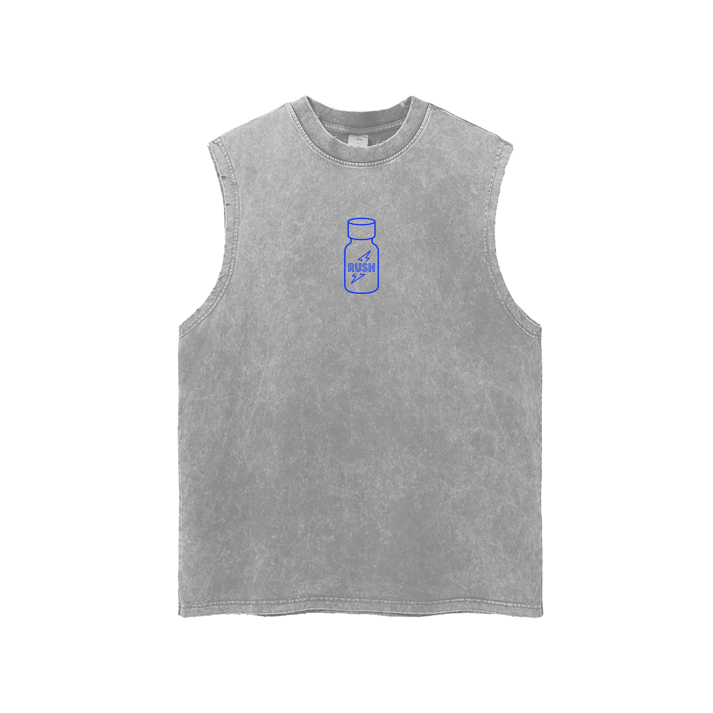 poppers - washed frayed hem tank top
