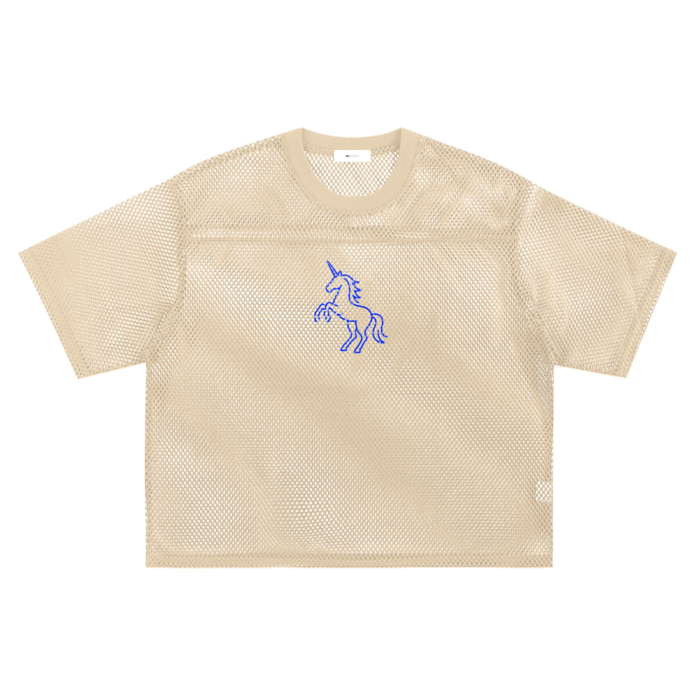 unicorn outline - mesh tee