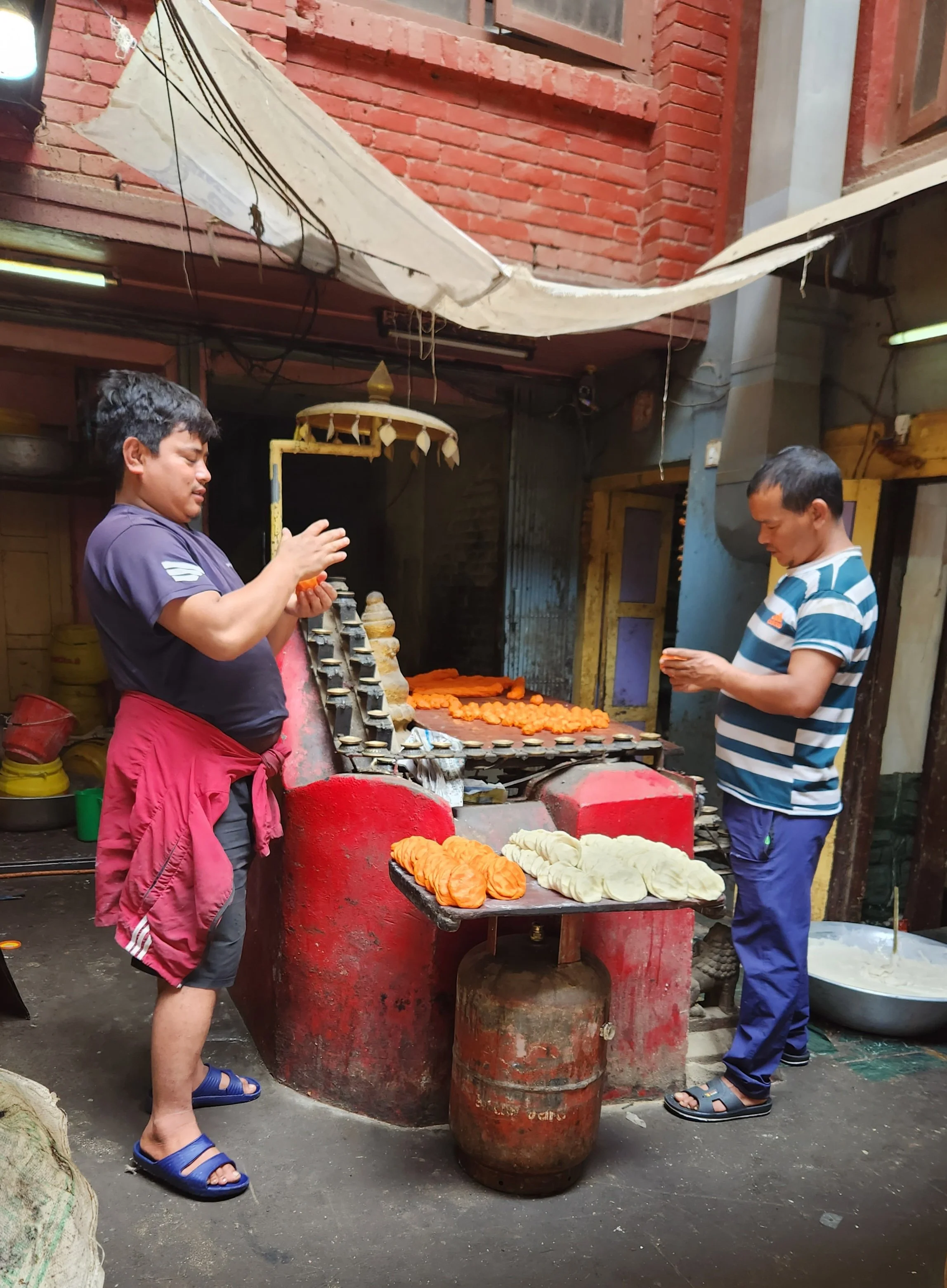 a restaurant kitchen in Kathmandu