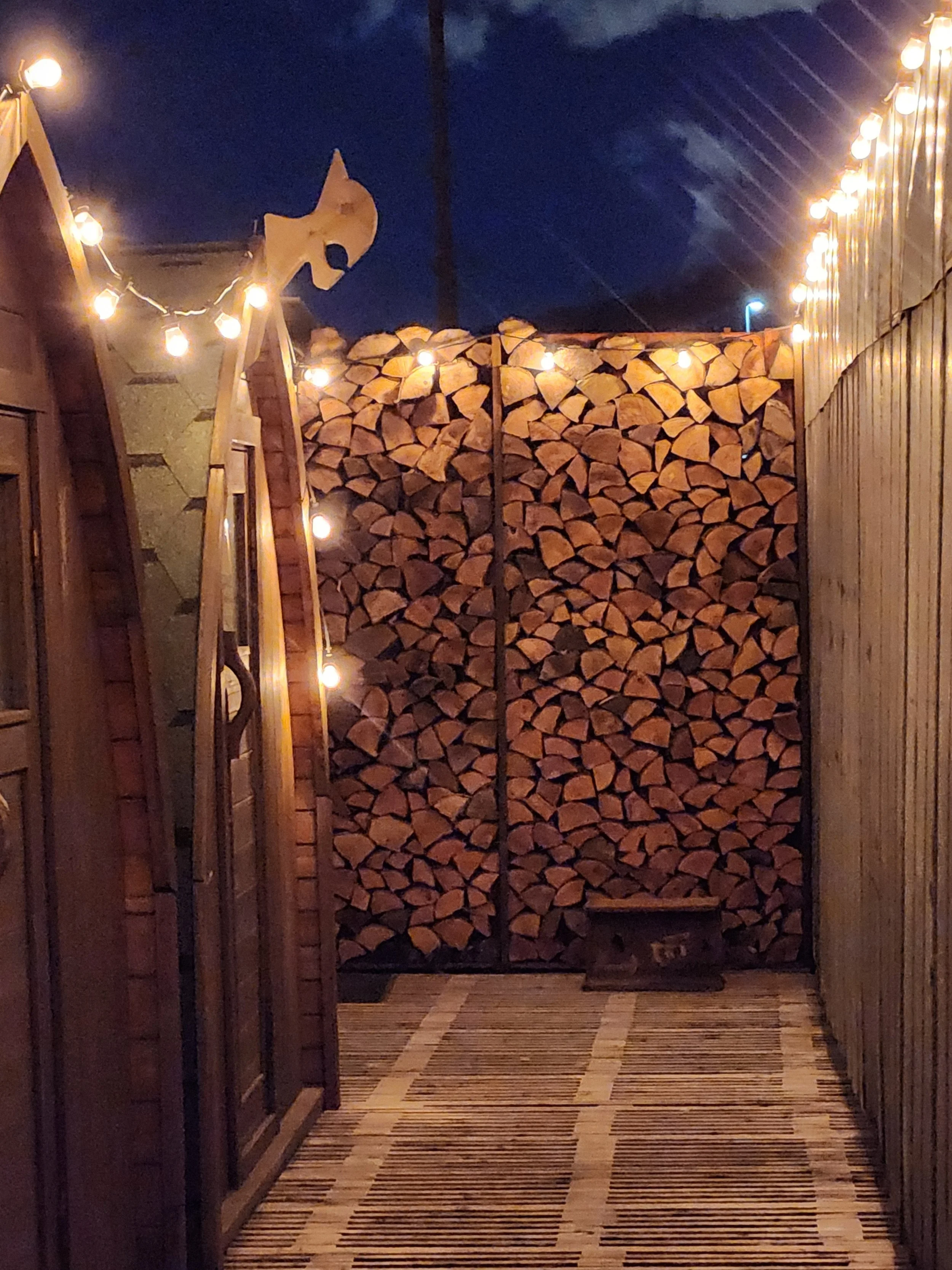 getting what we call the "screaming barfies" or tingling sensation moving from cold plunge to wood fired hot tubs under the stars