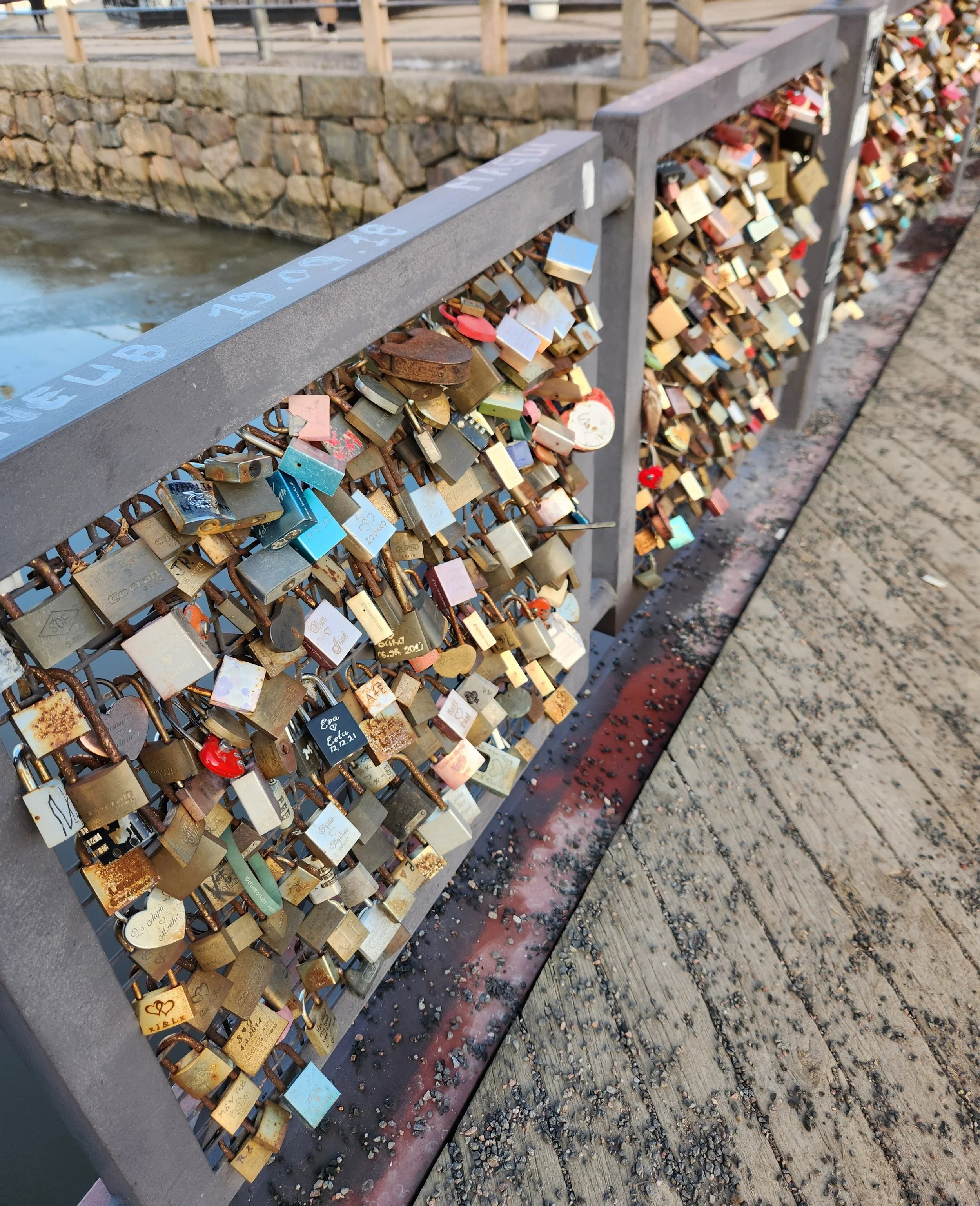 There's more than one bridge with "love locks"