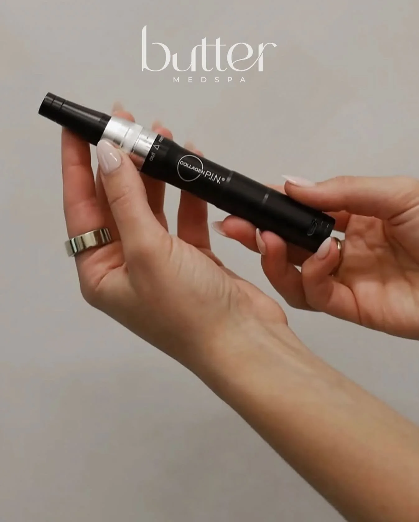 Introducing Butter Medspa&rsquo;s preferred microneedling device. 

Collagen PIN is a medical-grade microneedling device that delivers precise, controlled micro-injuries to the skin, stimulating your body&rsquo;s natural collagen and elastin producti