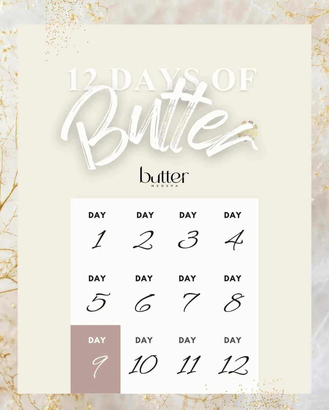 Day 8 of 12 Days of Butter is here&hellip; and it&rsquo;s all about the glow ✨
Enjoy our Laser Bright Trio &mdash; buy 2 Laser Renewal Facials and we&rsquo;ll gift you the 3rd.

To redeem, add a series of 3 Laser Renewal Facials to your cart on Butte