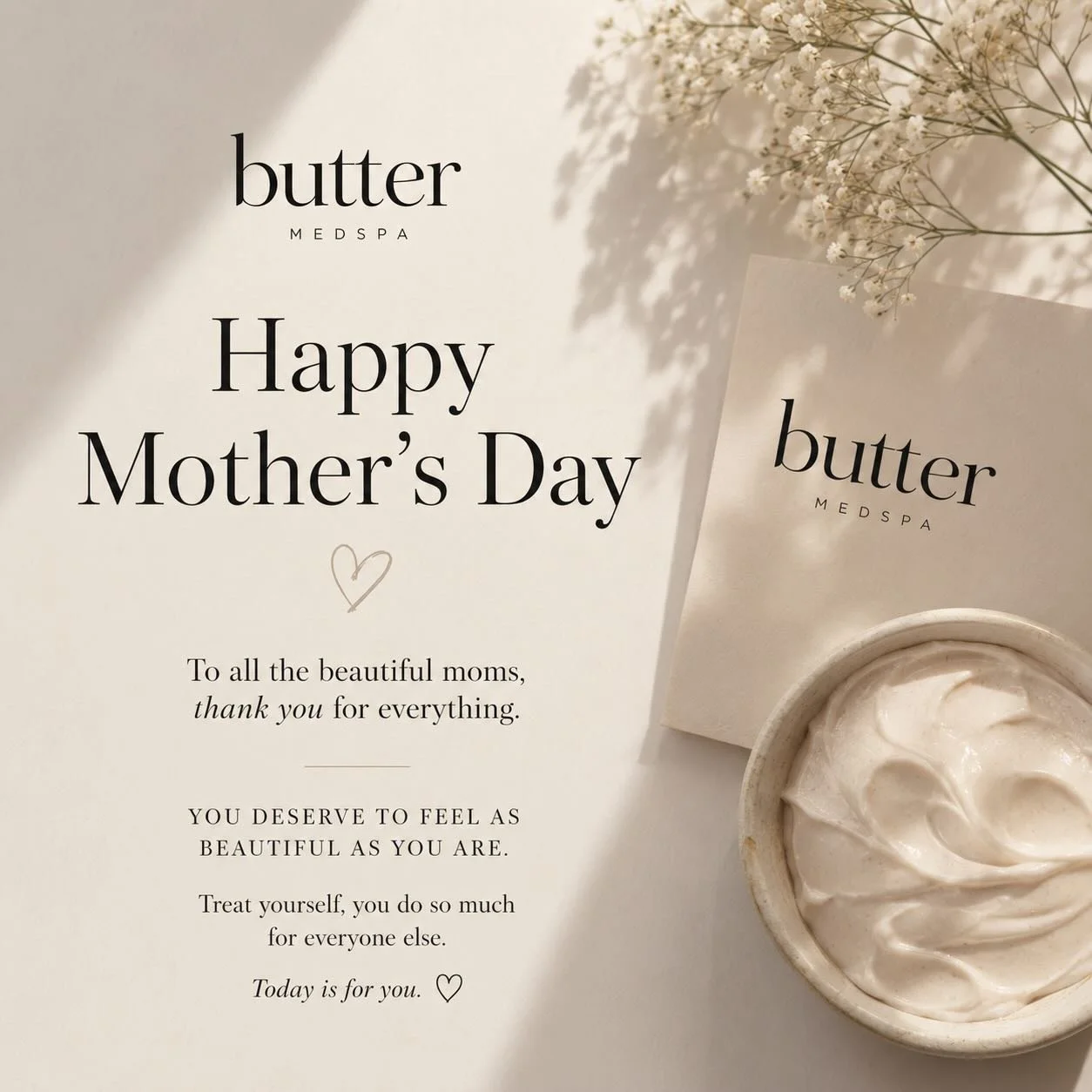 To all the beautiful moms, thank you for everything you do.
Today is about celebrating you, taking a moment for yourself, and feeling cared for the way you care for everyone else.

Whether it&rsquo;s a little self care, a treatment you&rsquo;ve been 