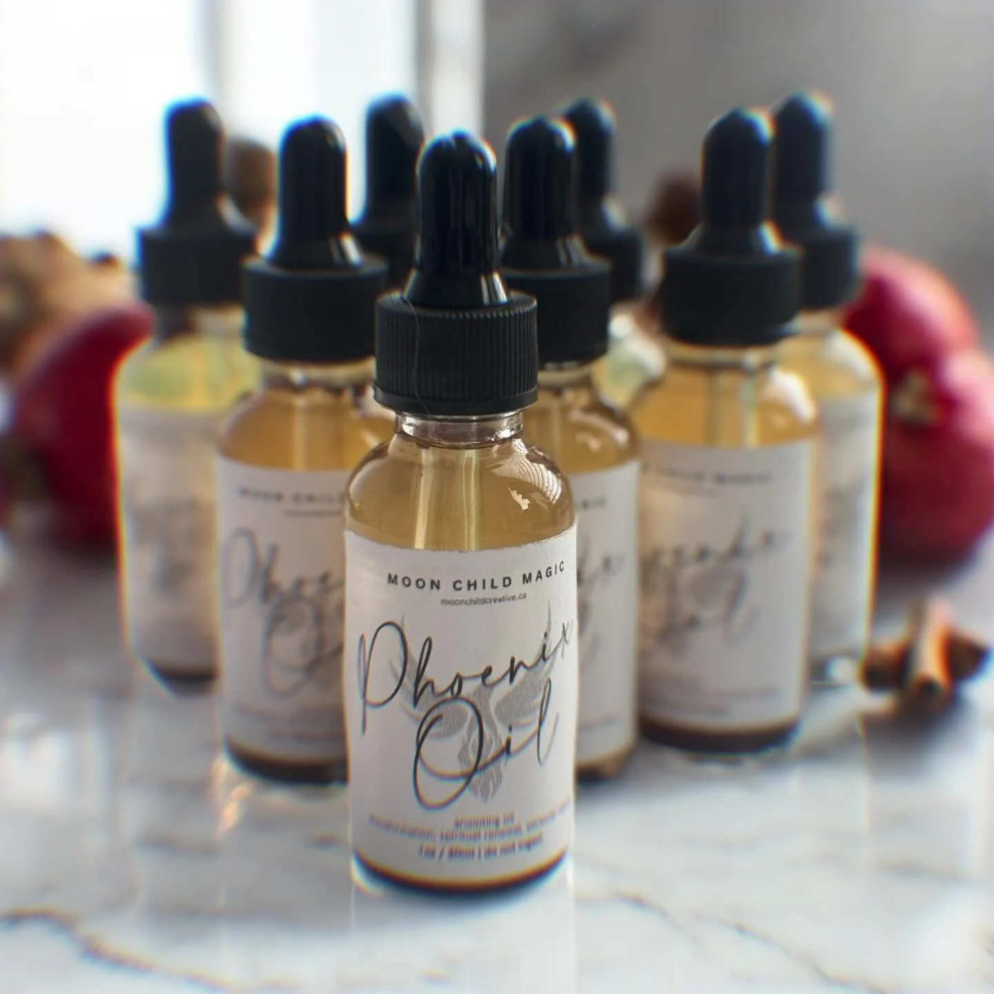 To say I&rsquo;m obsessed with this new line of anointing oils (for candles, ritual baths, etc) would be a *massive* understatement. 

This small-batch (8 bottles only!) of Phoenix Oil is great for transitional or transformational periods, spiritual 