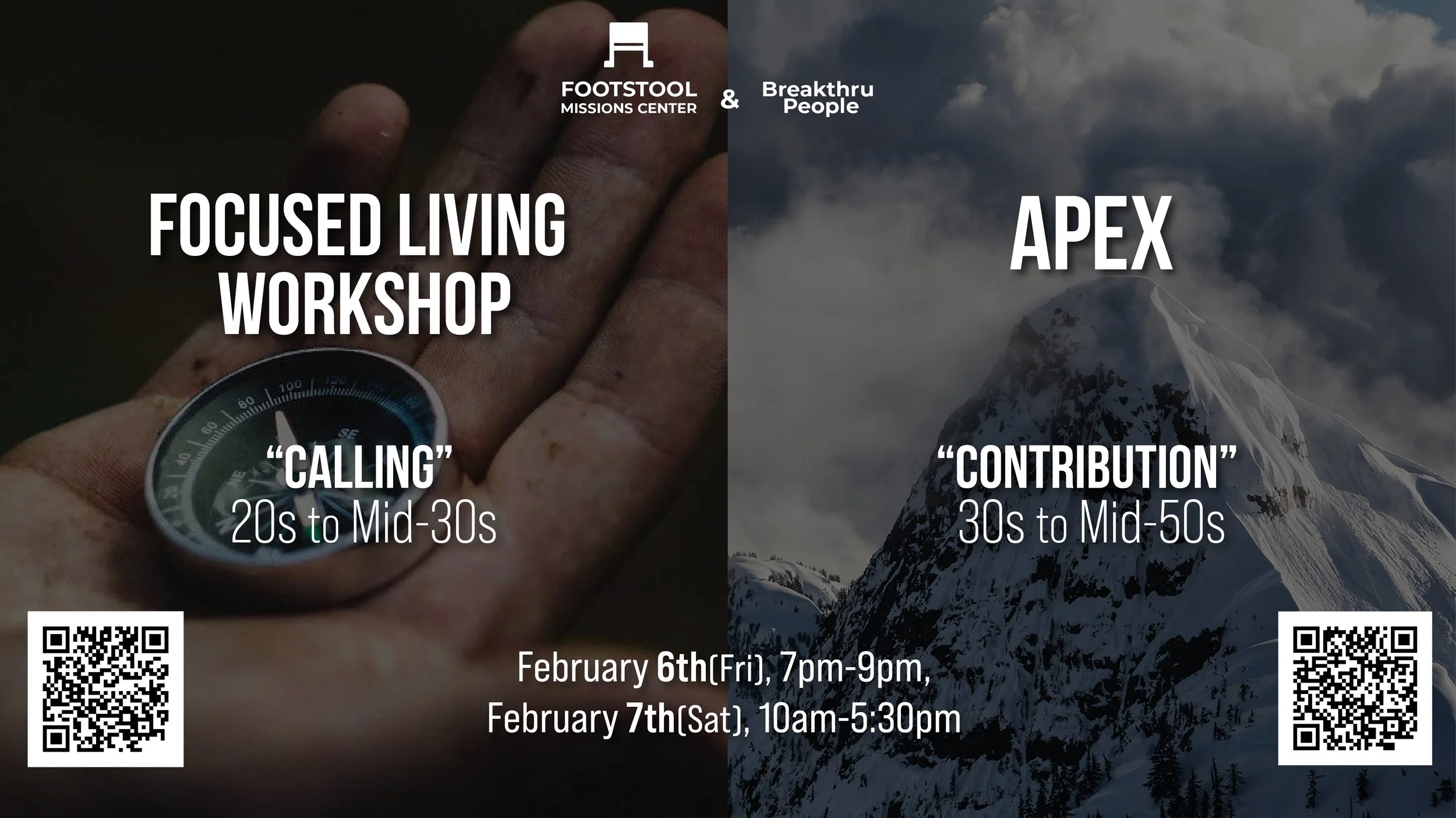 Focused Living and APEX Workshops