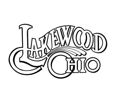 Lakewood, Ohio logo with stylized text.
