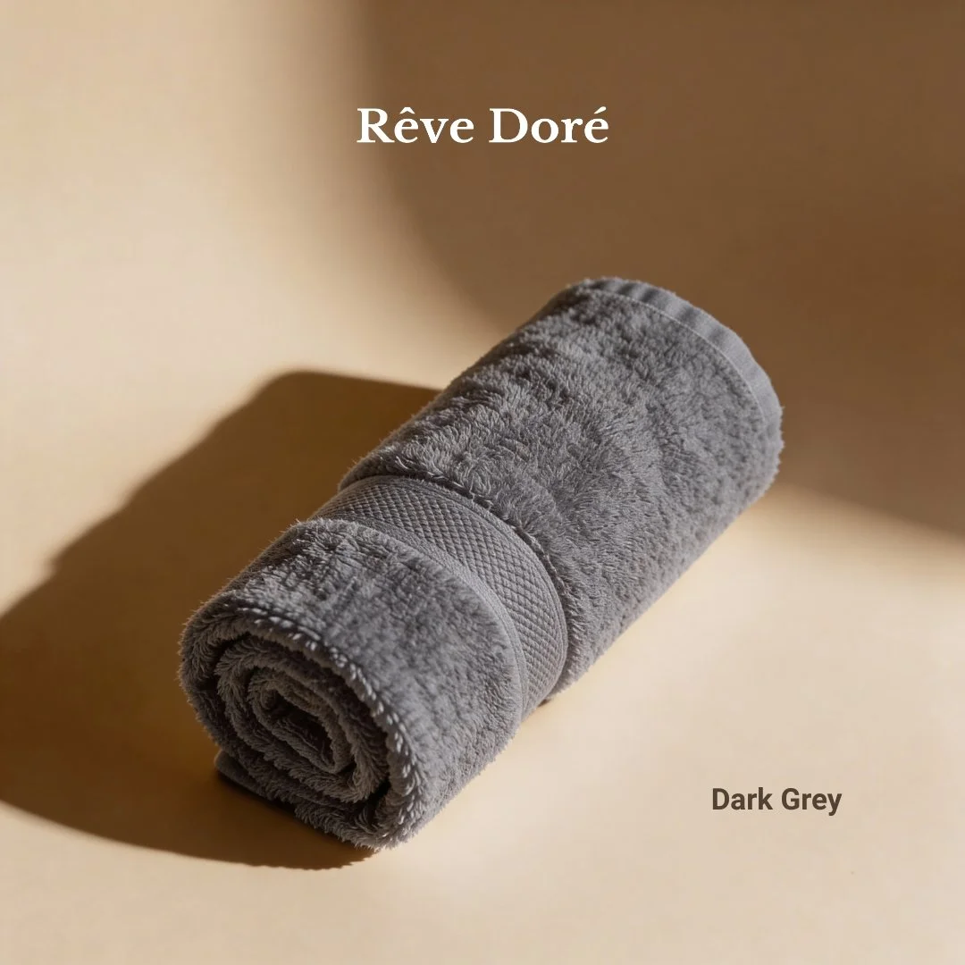 Reve Dore Classic Bamboo Ultra-Absorbent 500gsm Bath Towel - Quick Dry | Home & Gym Towel | Hand Towel - Solid/Check Pattern - Multi Colour
