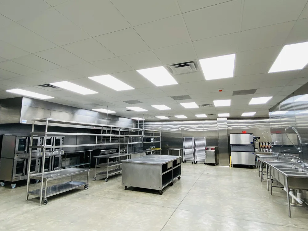 Chef's catering kitchen at Tower Event and Conference Center in Marietta, Ohio