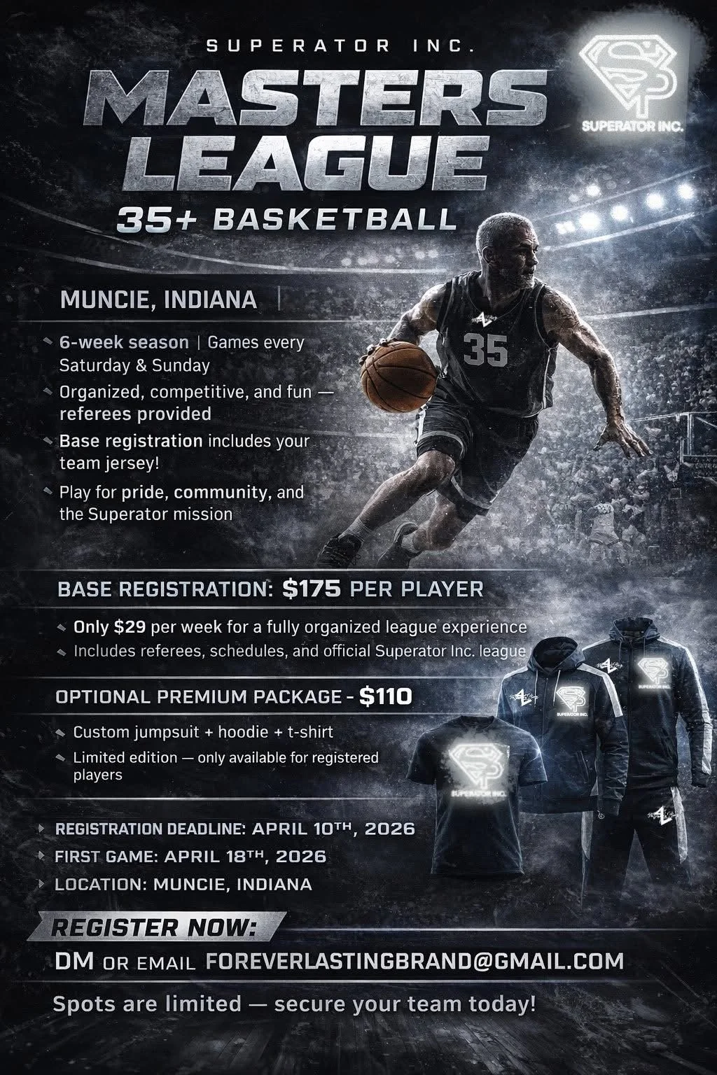 Masters League 35+ Basketball Season