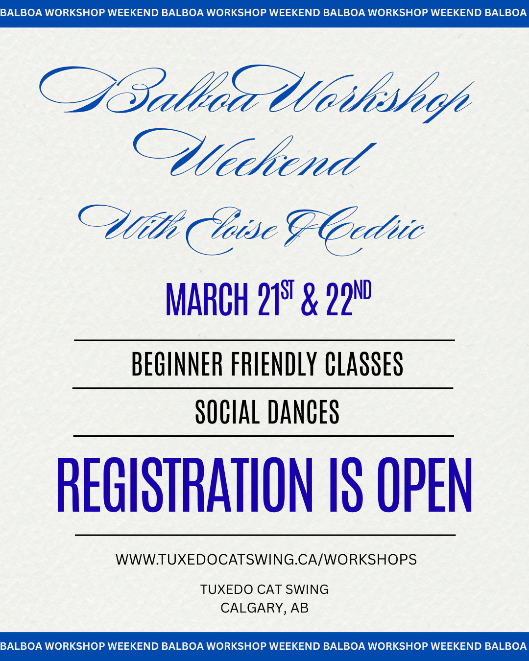 Balboa Weekend Workshop