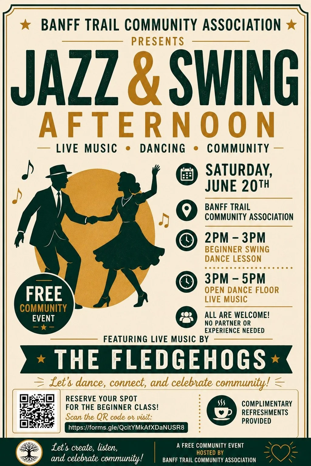 Jazz & Swing Afternoon w/ The Fledgehogs
