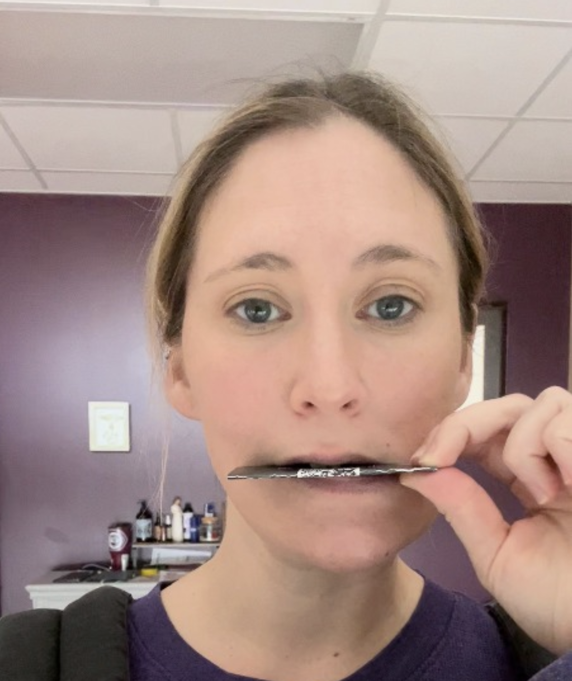 Lateral TMJ deviation exercise to improve mobility of the jaw