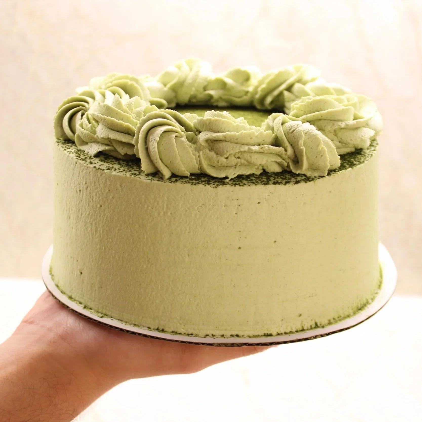 Whipped Matcha Crepe Cake