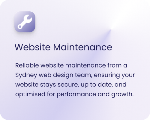 Information panel about website maintenance with text and a wrench icon.