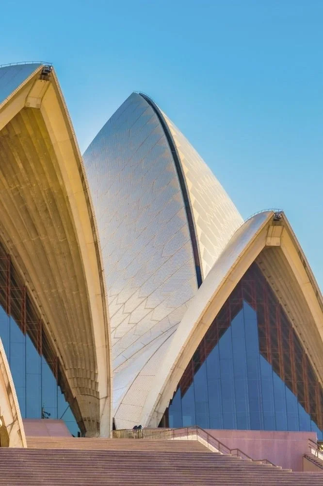 Sydney Opera House arches close-up
