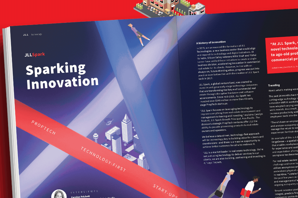 JLL Magazine flicking through spreads