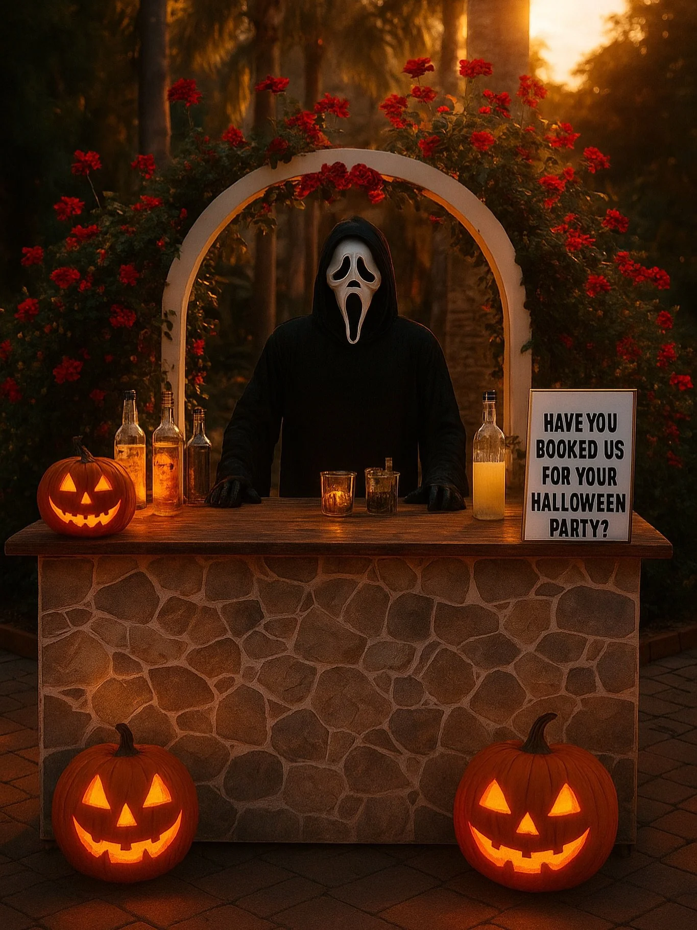 Want a Halloween party your guests will scream about? Book us and let&rsquo;s stir up some spooky fun! 🕷️