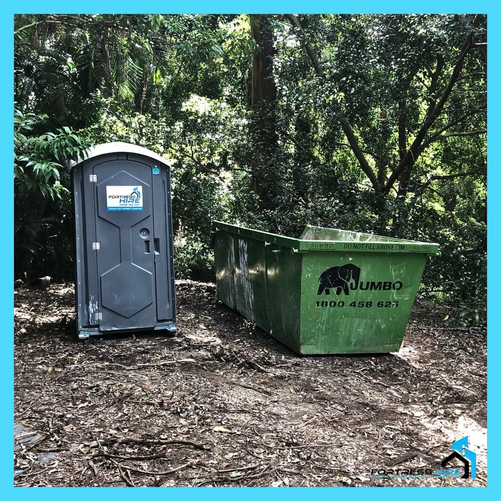Site essentials: the OG porta loo and skip bin combo @jumboskipbins 🔥