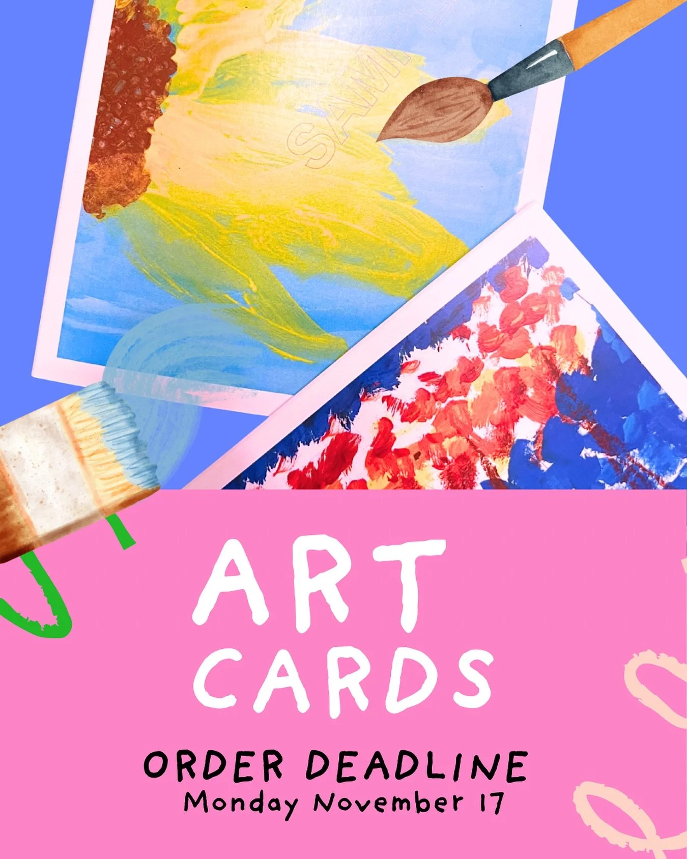 ✨ Check those backpacks! Your child&rsquo;s artwork has been turned into beautiful printed art cards! These make wonderful keepsakes and gifts! Plus, every order supports our school. You can order cards, puzzles, and Christmas ornaments featuring you