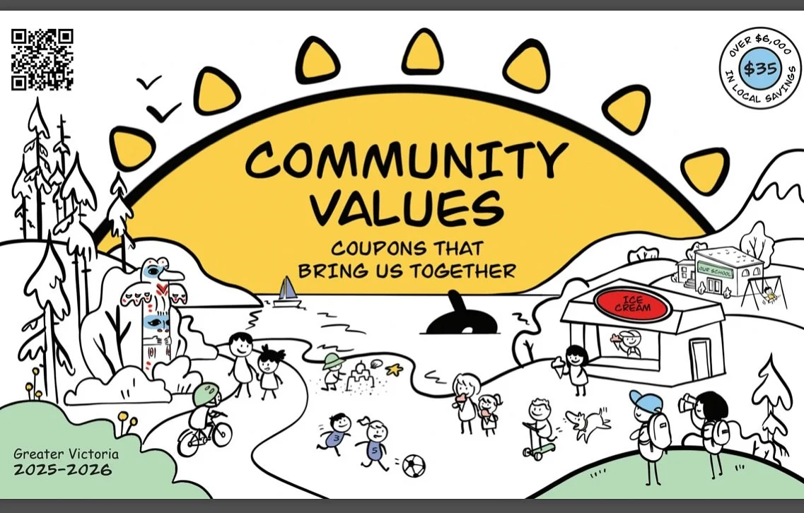 Community Value Books available now! ✨✨✨
Save money while supporting amazing local businesses, enjoy fun family activities, and get inspired with creative custom coupons + weekend idea jar coupons.
A simple way to give back, explore the community, an