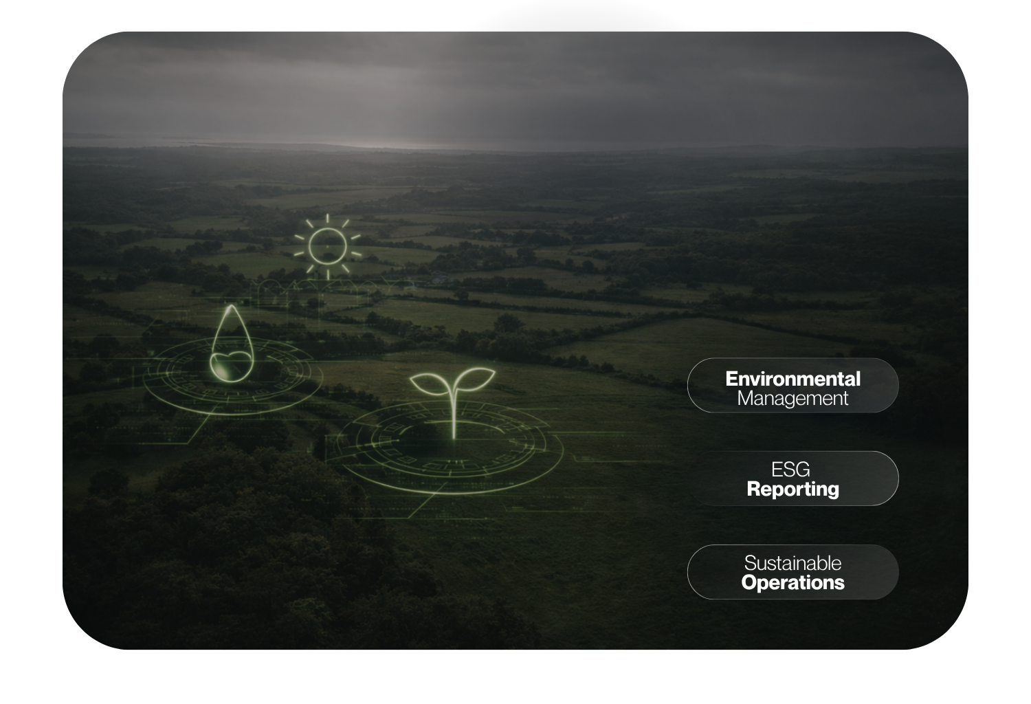 Certificate IV in Environmentally Sustainable Management concept with sustainable corporate workspace, green design elements and environmentally responsible business practices