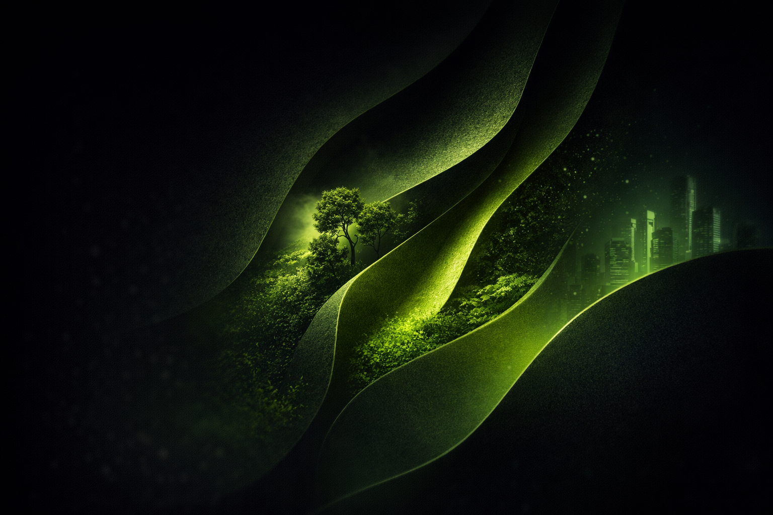 Certificate IV in Environmentally Sustainable Management concept with sustainable corporate workspace, green design elements and environmentally responsible business practices