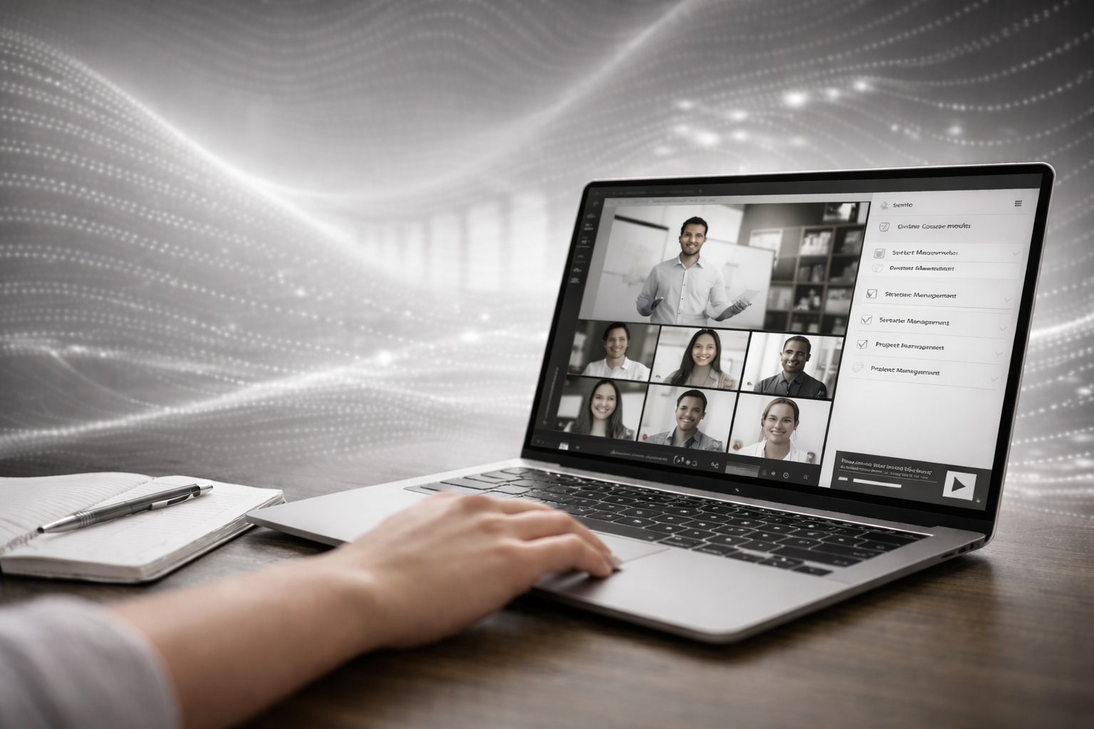 Student attending a virtual class on a laptop, representing CTDI’s 100% online learning environment and flexible digital education experience