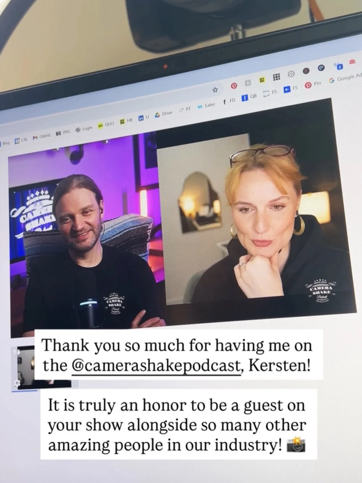 I so enjoyed my recent conversation with Kersten of @camerashakepodcast! 🎙️The episode is live now, and we did a deep dive into the world of Brand Photography. We chatted about how it's growing as an industry, pricing strategies, the importance of p