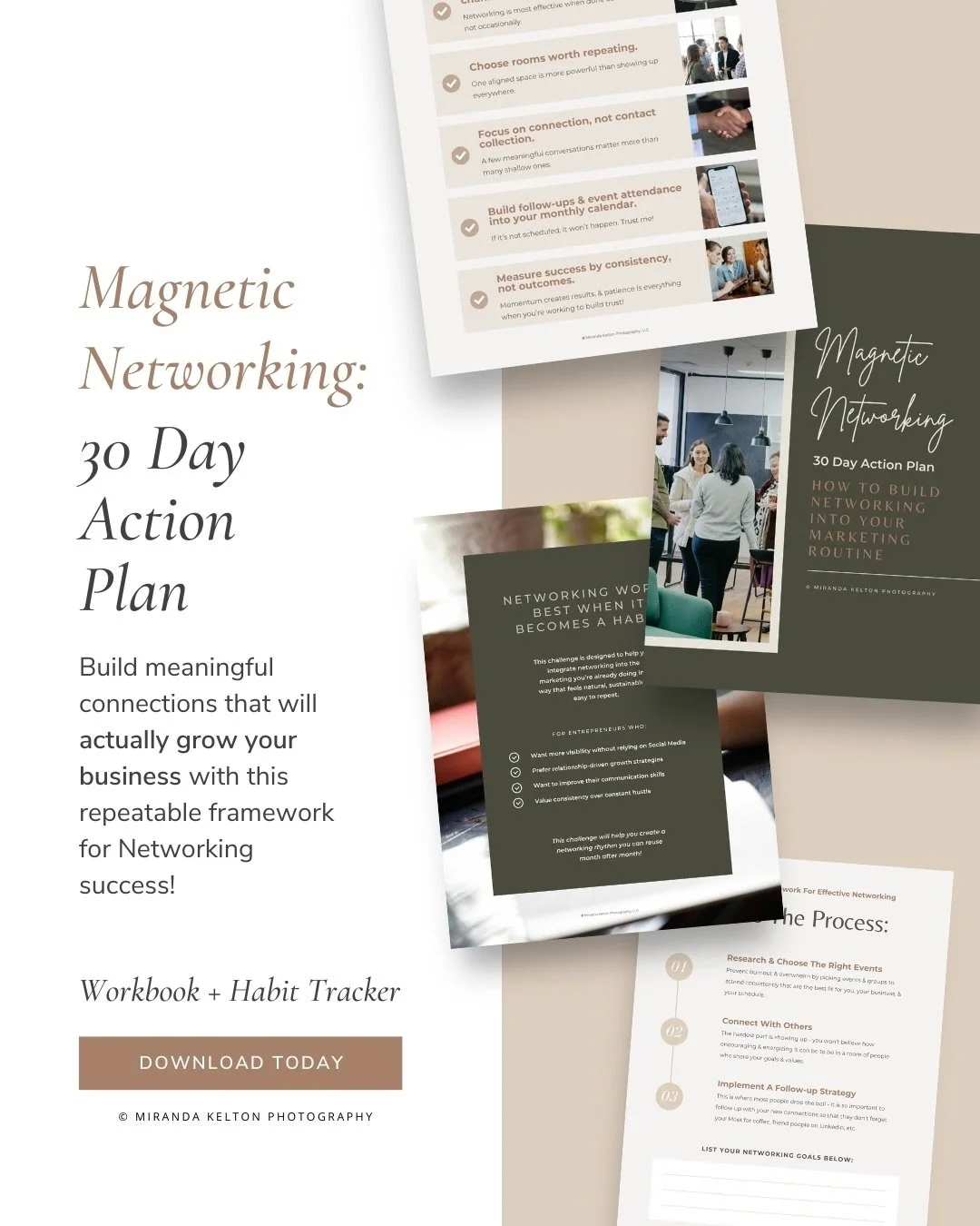 Networking is most effective when it becomes a habit! 👥 This 30 Day Action Plan is designed to help you integrate networking into the marketing you're already doing in a way that feels natural, sustainable, and easy to repeat.

This is for Entrepren