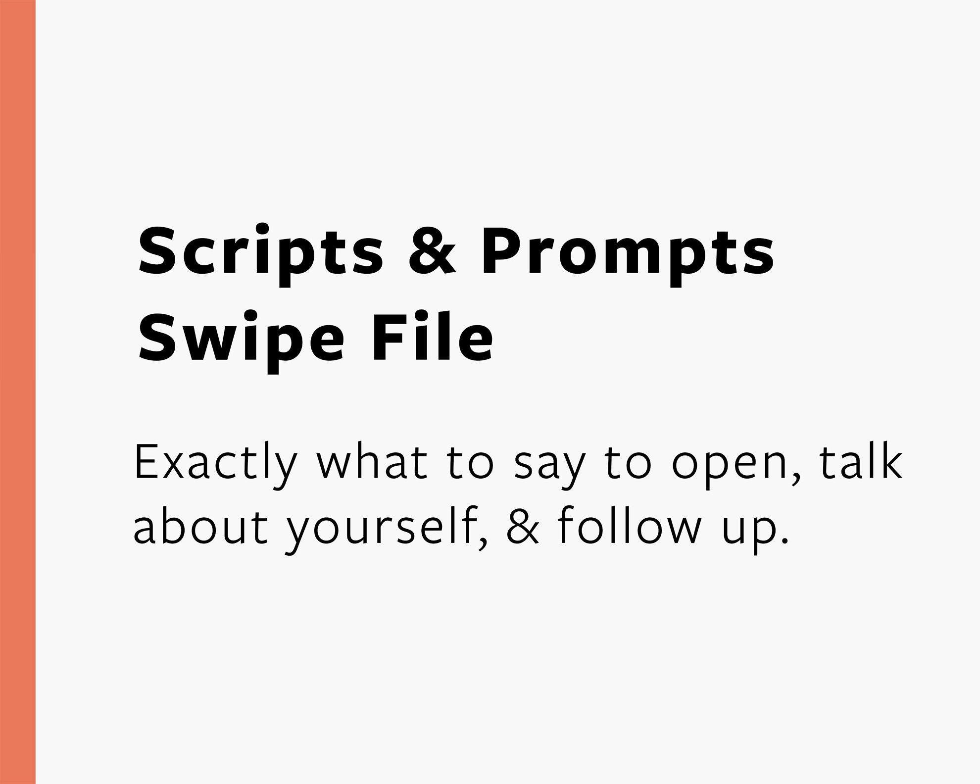 In the room networking scripts and prompts swipe file