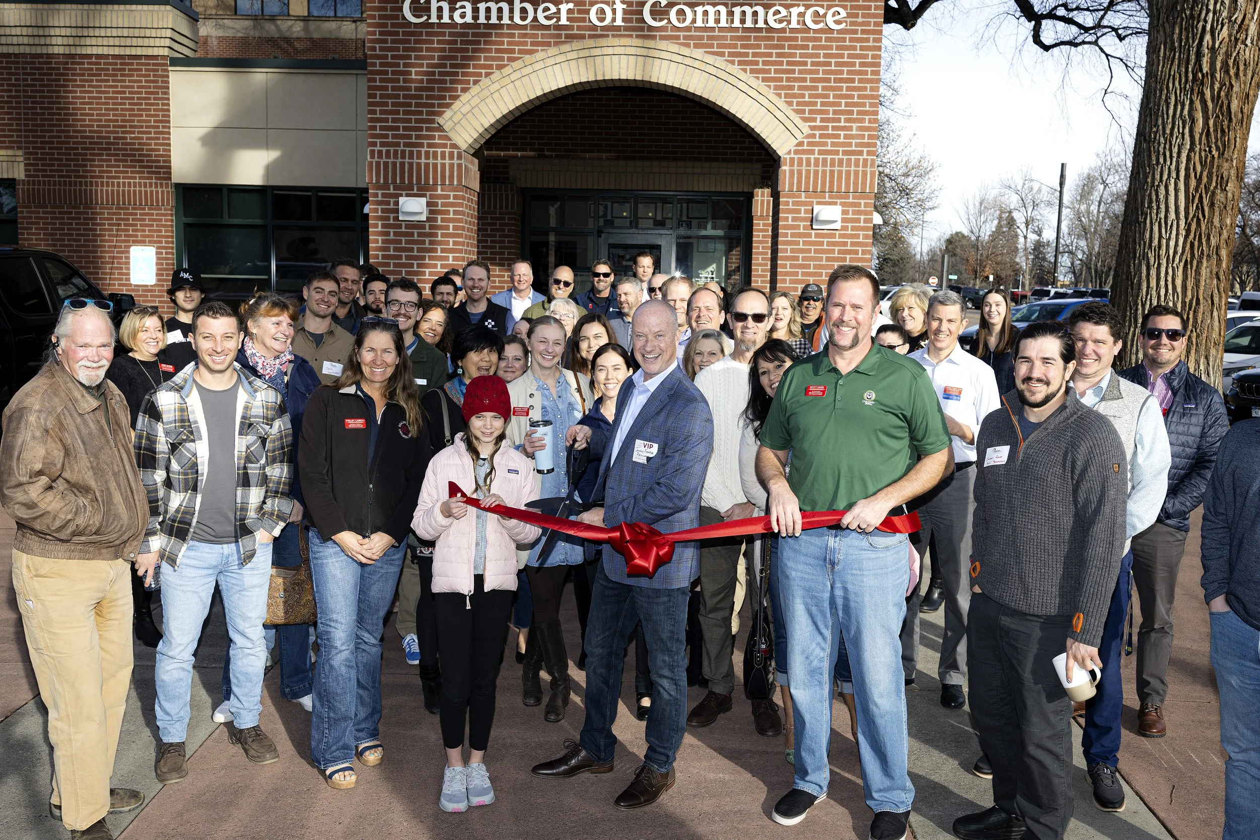 Johnny Fimple chamber ribbon cutting