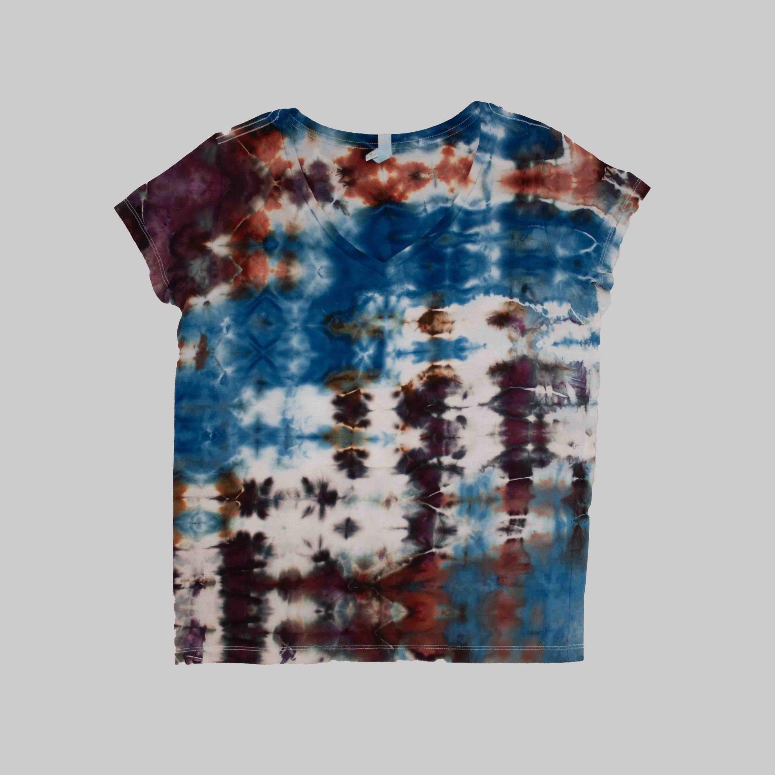 Women's V Neck Glitch Pattern Clearance ON SALE $10 OFF!!
