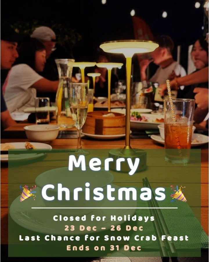 🥂Last Chane!! $1 Wine with Snow Crab Feast｜ Christmas opening hours announcement 📣 
【白蟹盛宴倒數囉｜聖誕營業公告】

🍽December is filled with extra happiness of gathers. But hey, dining well is always essential in our daily life. We won&rsquo;t be opened between