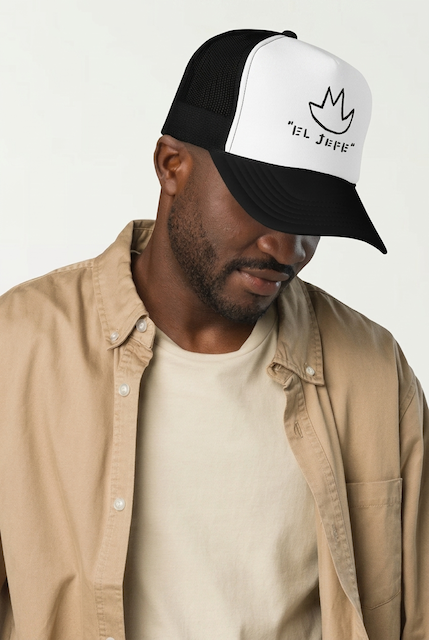 el-jefe trucker hat model.png