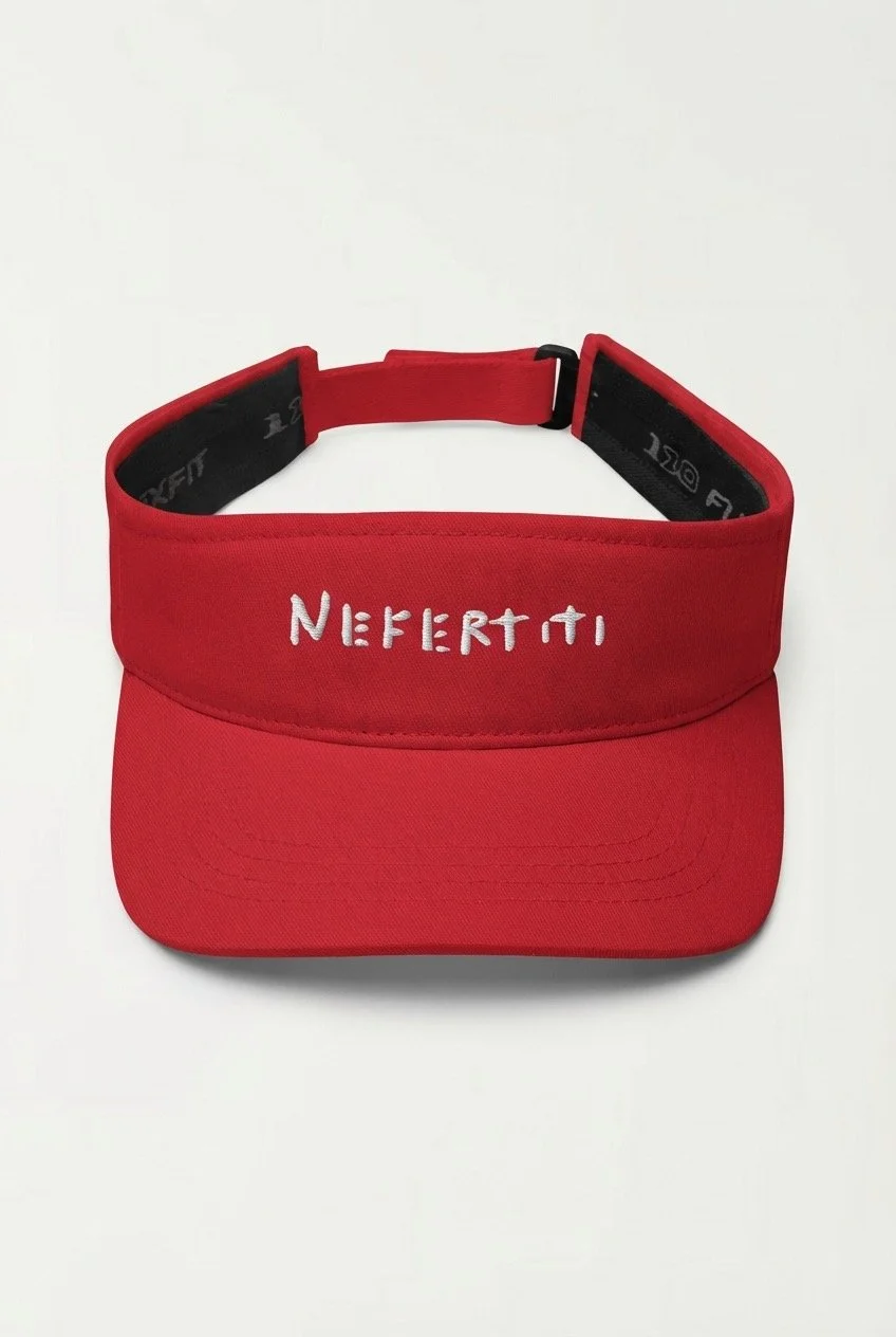 Nefertiti Embroidered Visor – Low-Profile Adjustable