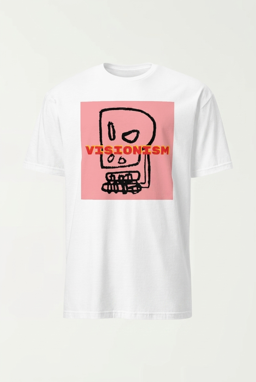 Pink Visionism Skull Unisex T-Shirt