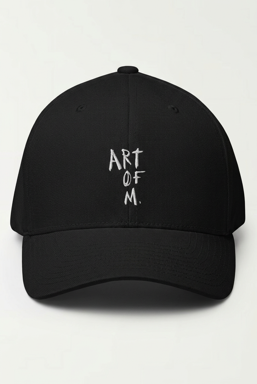 Art of M Embroidered Fitted Twill Cap – Structured Cotton Hat