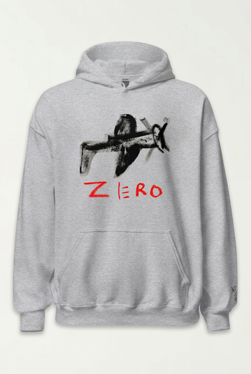 Zero Unisex Hoodie – Soft Cotton Blend Pullover Sweatshirt