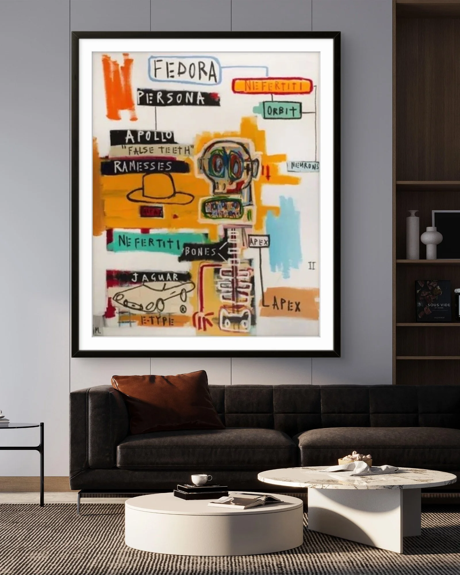 Days of Now neuron-inspired artwork displayed in a modern frame.JPG