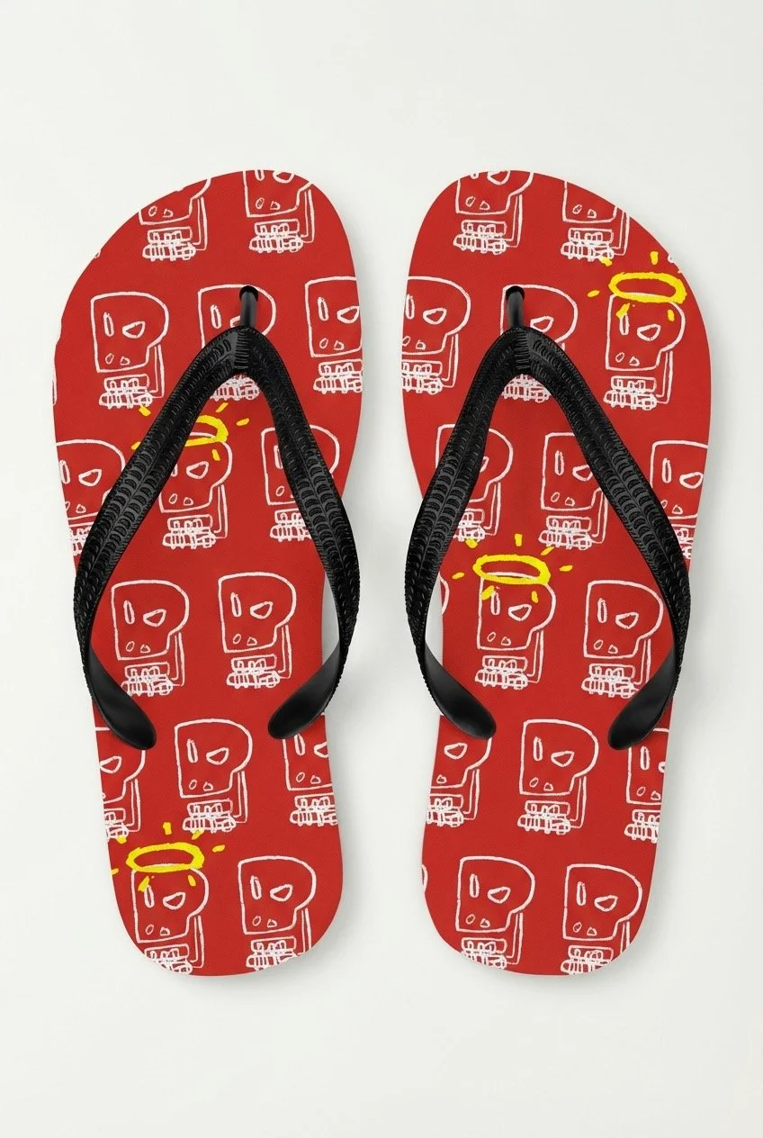 Fallen Angels Red Flip Flops