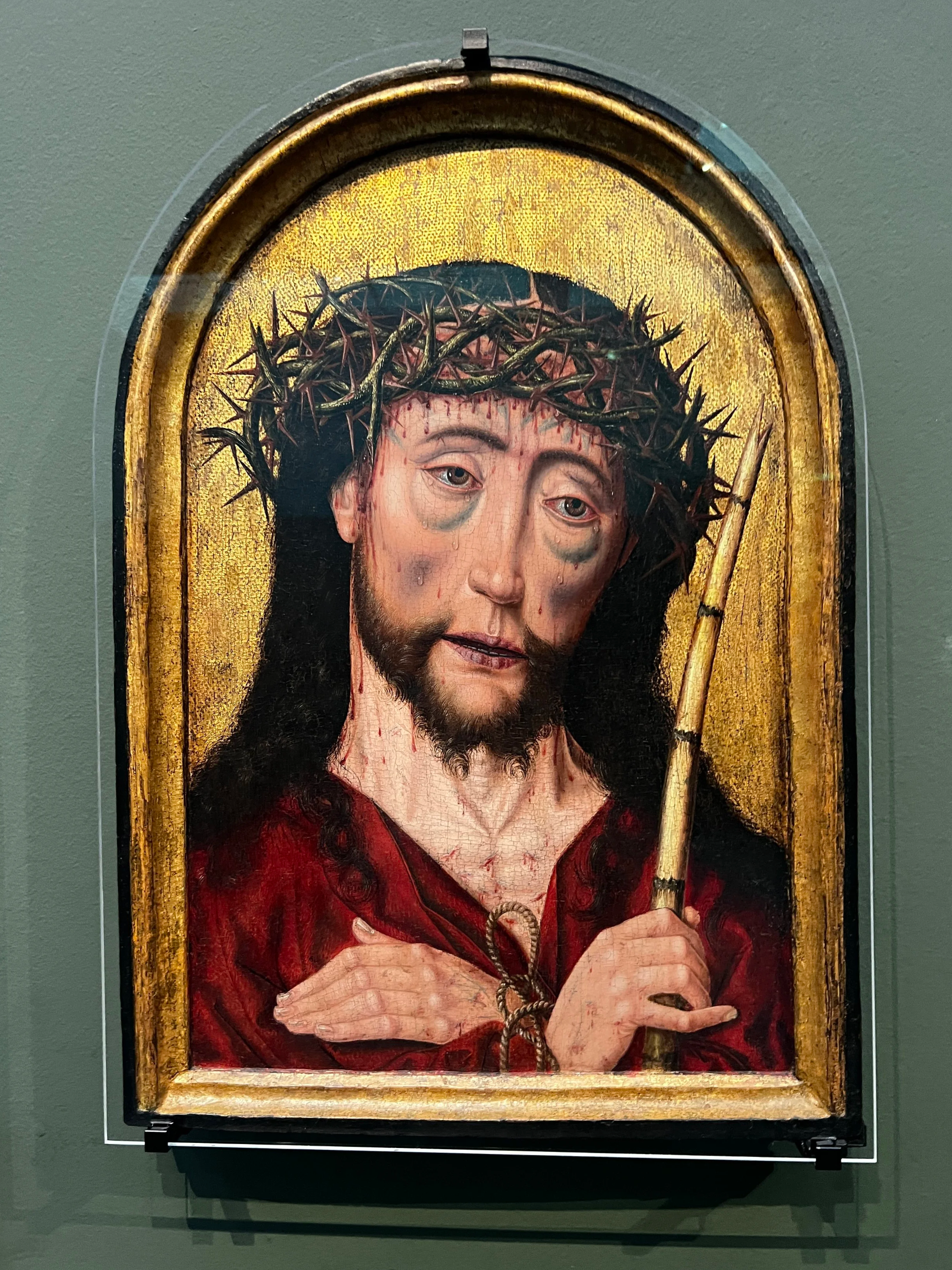 Albrecht Bouts, Man of Sorrows, 1500-1525, oil on wood