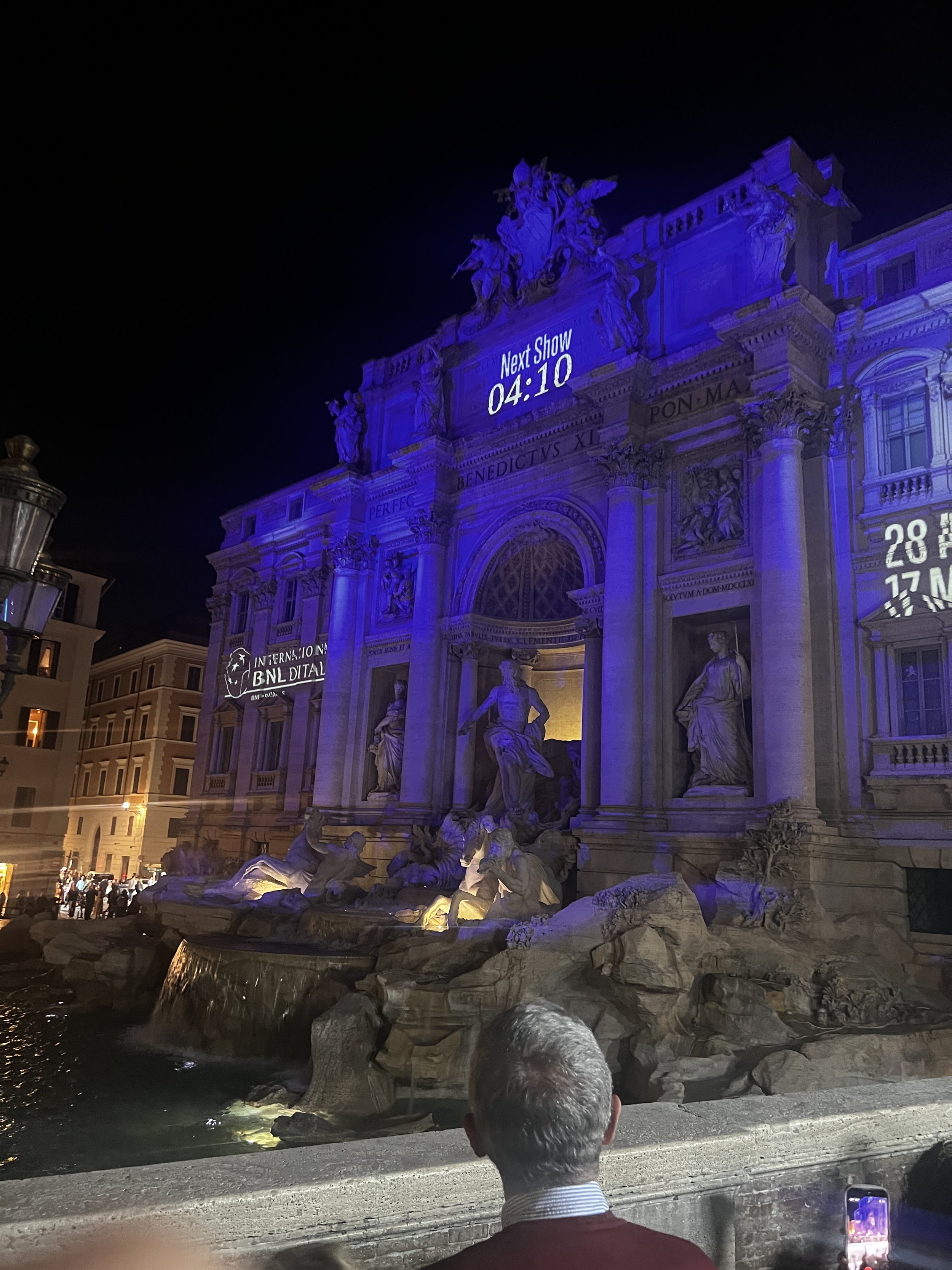Trevi Fountain Light Show Rome