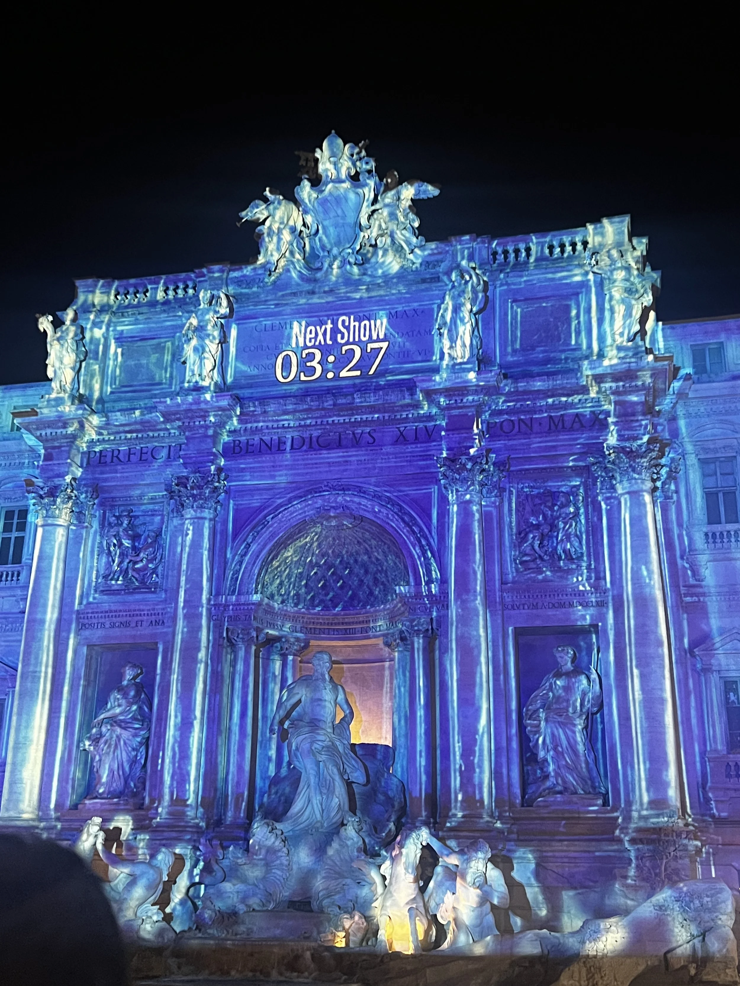 Trevi Light show Rome