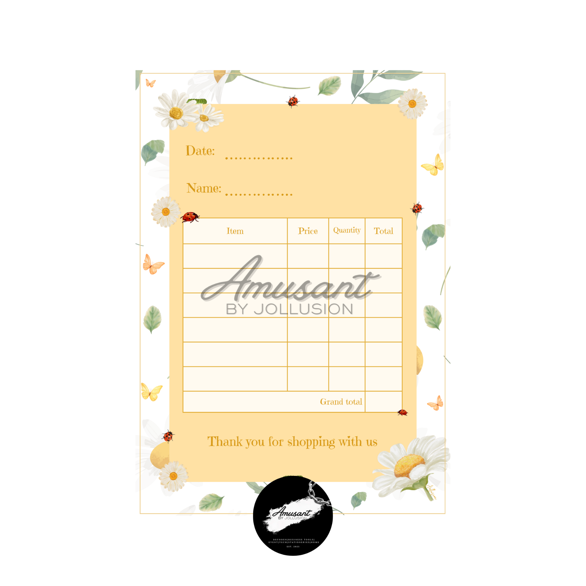 A6 Receipt - Daisy Season (Mix and match)