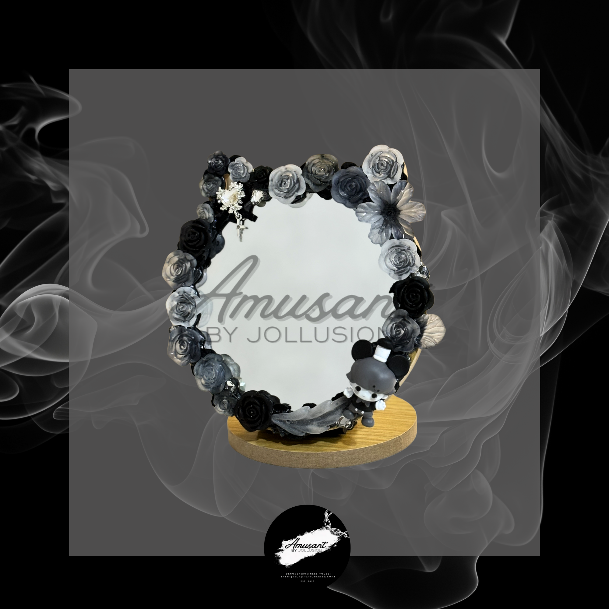 Standing adjustable mirror